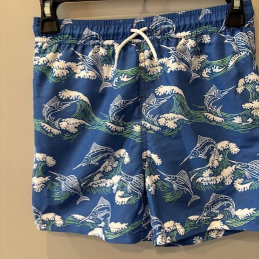 Janie and Jack Recycled Marlin Swim Trunk - Size 10